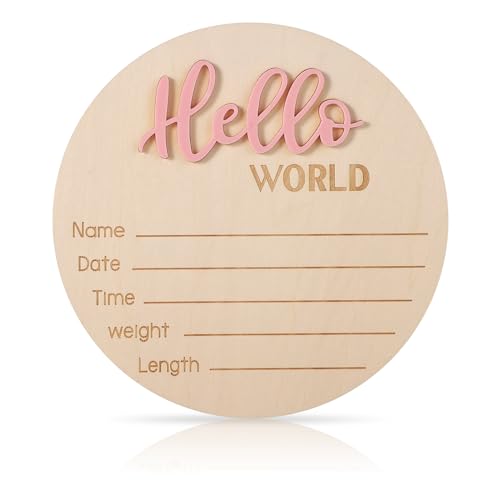 Newborn Welcome Home Decoration: Adorable Wooden Signs for Birth Announcements