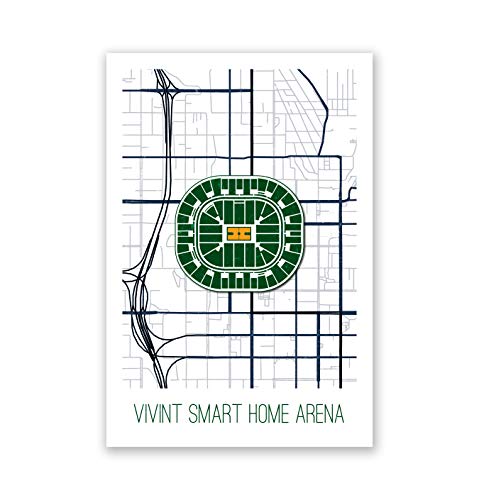 Vivint Smart Home Arena Map Art: Perfect Wall Decor for Travelers